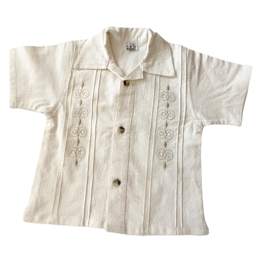 Traditional Raw Cotton Guayabera